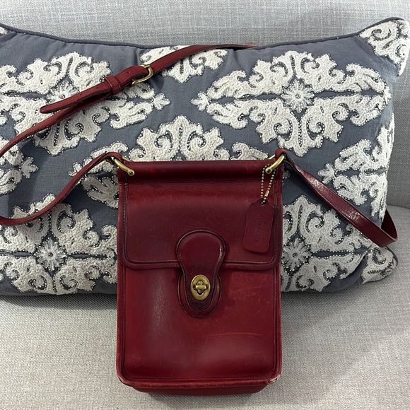 Coach Bags Coach Red Vintage Small Genuine Leather Crossbody Poshmark